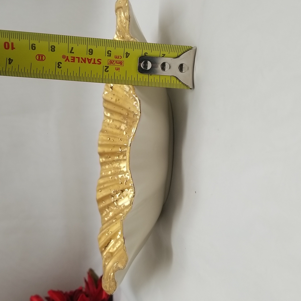 Weeping Gold Glaze 22K Hollywood Regency Style Bowl - Picture 8 of 17